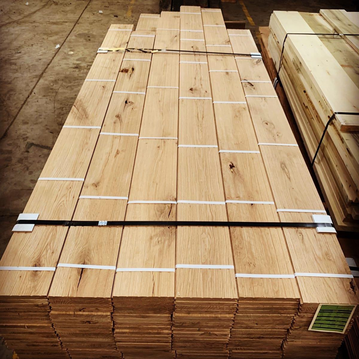 Character White Oak Flooring 3/4" x 5" random lengths to 10' Long $ 4.95 s/ft Free Delivery ! Minimum order 500'